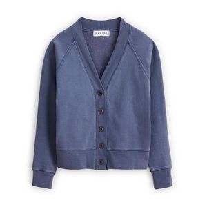 NWT ALEX MILL Davie Fleece Cardigan in Dusty Blue, XXL